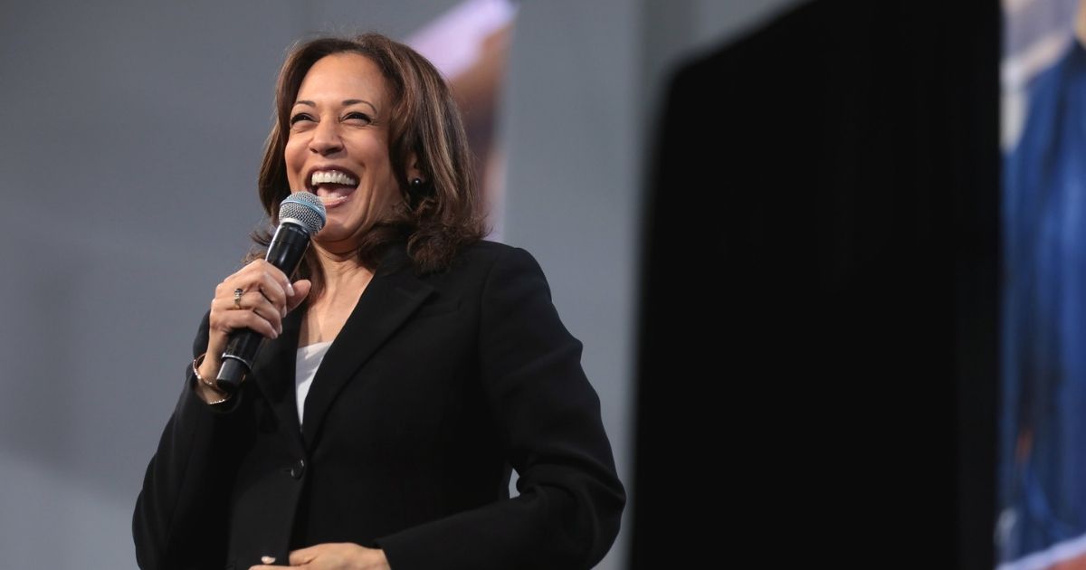 Kamala Harris laughing.