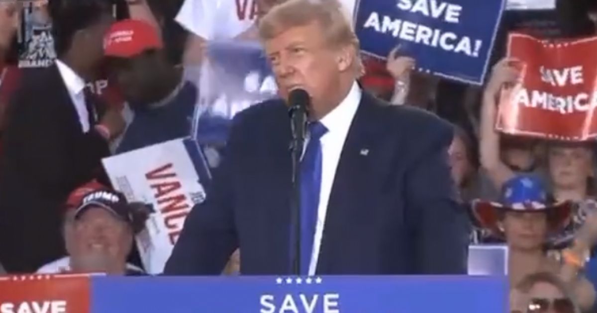 While speaking at a rally in Delaware, Ohio, on Saturday, former President Donald Trump said he supported the lawsuit in Arizona that is seeking to ban electronic voting machines in future elections.