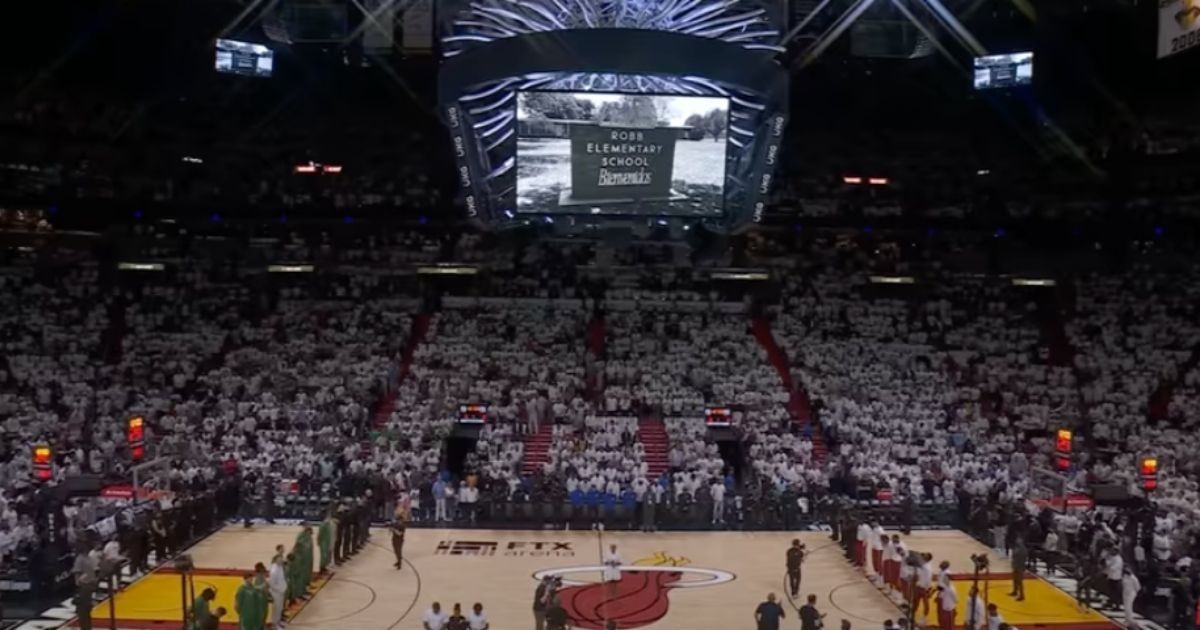 Before Wednesday's game against the Boston Celtics, the Miami Heat held a moment of silence for the school shooting in Uvalde, Texas, in which they urged fans to call their legislators and demand common sense voting laws.