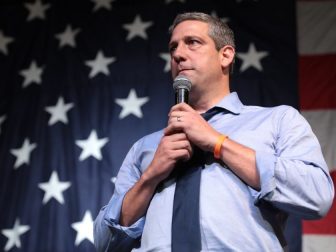 U.S. Congressman Tim Ryan speaking with attendees at the 2019 Iowa Democratic Wing Ding at Surf Ballroom in Clear Lake, Iowa. (Gage Skidmore / Flickr)