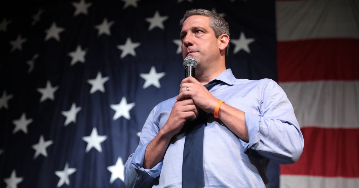 U.S. Congressman Tim Ryan speaking with attendees at the 2019 Iowa Democratic Wing Ding at Surf Ballroom in Clear Lake, Iowa. (Gage Skidmore / Flickr)