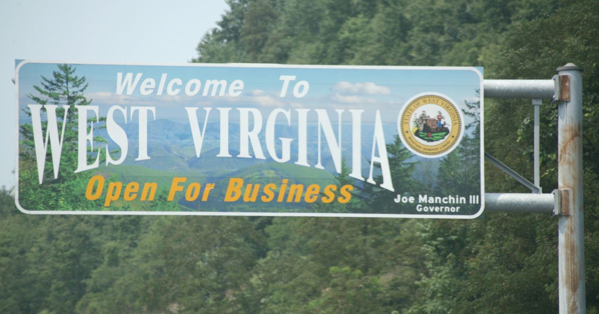 A Welcome sign in West Virginia