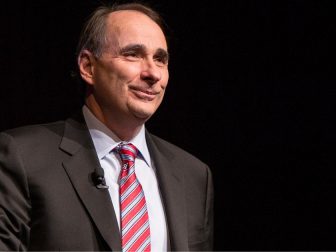 Political strategist David Axelrod joined Friends of the LBJ Library members to speak about his memoir, "Believer: My Forty Years in Politics," at the LBJ Presidential Library on February 25, 2015. The discussion was moderated by director Mark Updegrove and introduced by Elizabeth Christian. (LBJ Library / Lauren Gerson / Flickr)