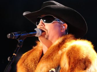 John Rich rockin the HOUSE! at CMA Fest 2009, yes in a fur coat!