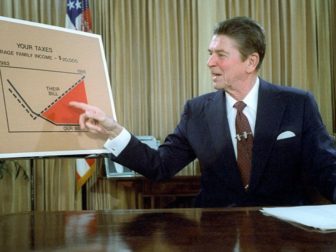 Former President Ronald Reagan outlines his plan for Tax Reduction Legislation in a televised address in July of 1981.