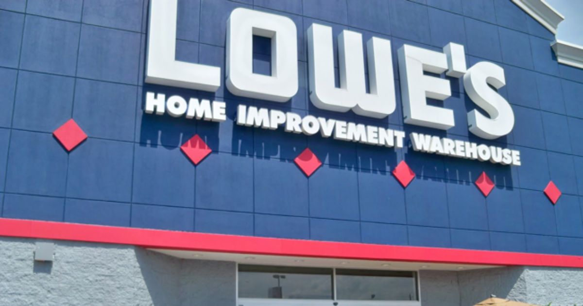 A Lowe's store front is seen in this photo.