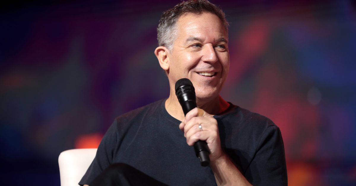 Greg Gutfeld speaking with attendees at the 2022 Student Action Summit at the Tampa Convention Center in Tampa, Florida.