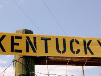 A Kentucky sign is seen in this photo.