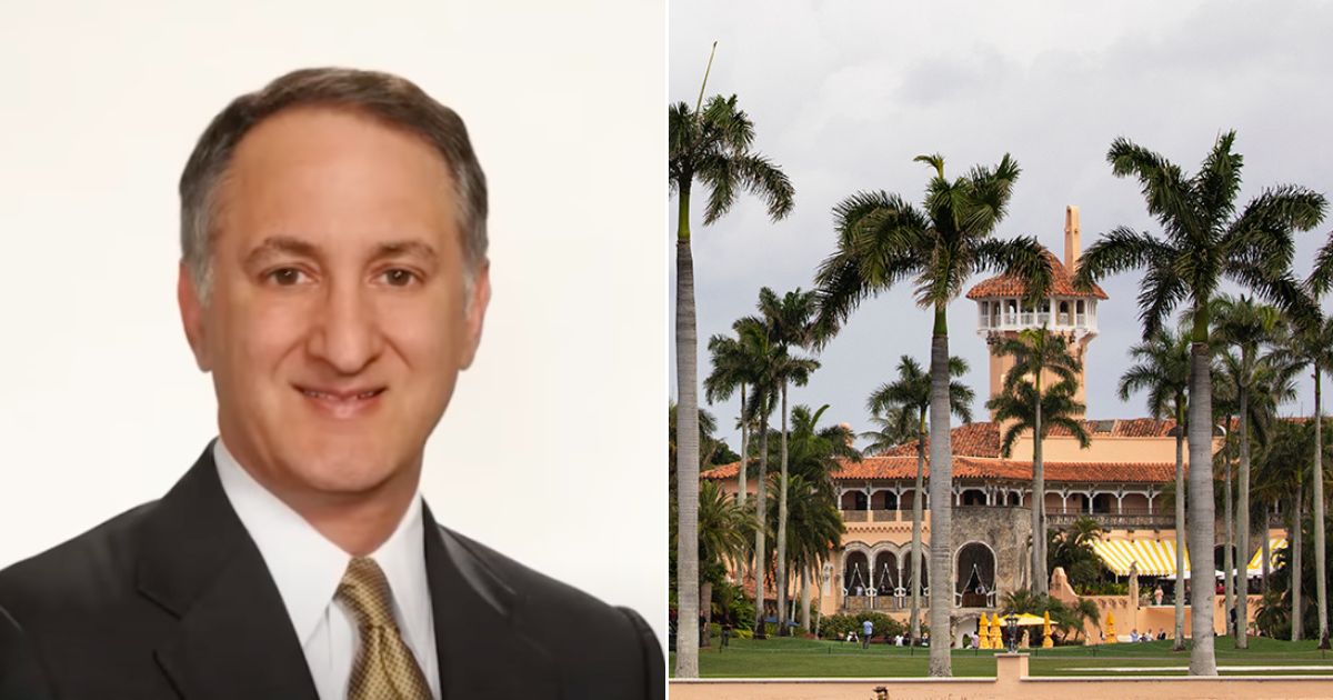 Tea Party Patriots files an ethics complaint against Magistrate Judge Bruce Reinhart, left, over approving the Mar-A-Lago, right, raid.