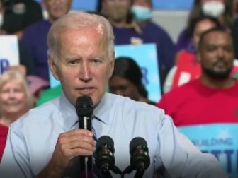 Joe Biden speaking to an audience.