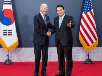 President Joe Biden poses for an official photo with South Korean President Yoon Suk Yeol, Saturday, May 21, 2022, at the People’s House in Seoul, South Korea. (Official White House Photo by Adam Schultz)