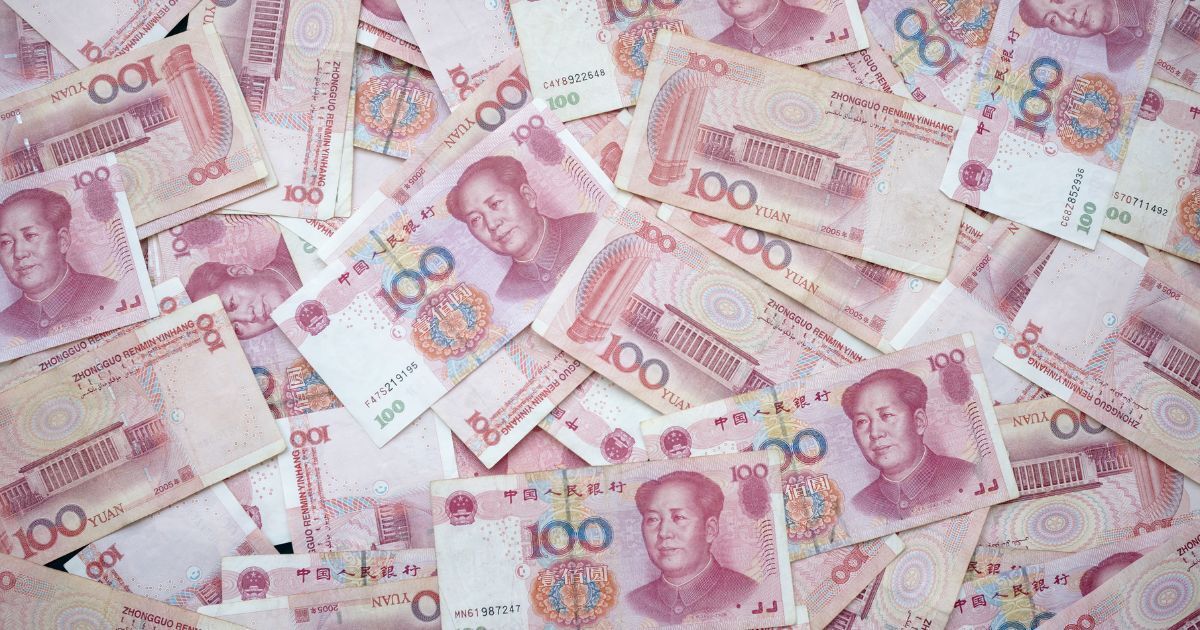 Image of a pile of Yuan the Chinese currency.