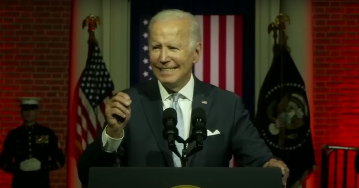 Biden gives a speech.