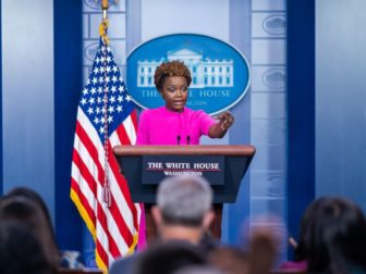 White House Principal Deputy Press Secretary Karine Jean-Pierre holds a press briefing on Thursday, July 29, 2021, in the James S. Brady Press Briefing Room of the White House. (Official White House Photo by Cameron Smith)