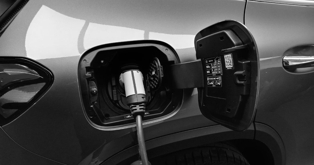 Photo of Hybrid Car charging.