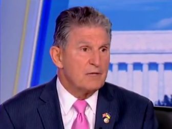 Manchin speaking on Fox News.