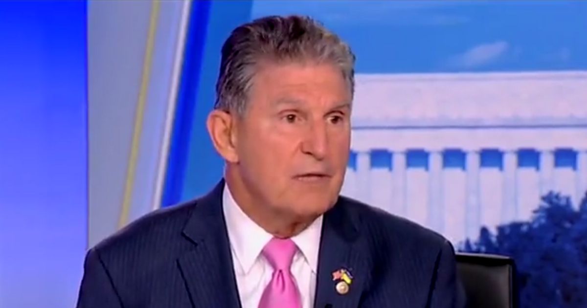 Manchin speaking on Fox News.