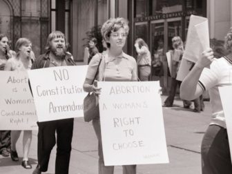 A 1970's pro-abortion Women's Right to Choose protest in New York City.