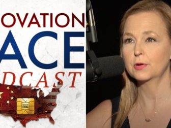 Jenny Beth Martin, right, hosts the "Innovation Race Podcast."