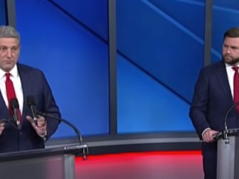 The Ohio Senate debate occurred between Democratic Rep. Tim Ryan, left, and Republican J.D. Vance, right, on Monday night.