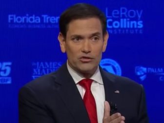 Republican Sen. Marco Rubio of Florida speaks at a Tuesday debate.