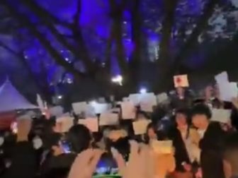 Chinese protesters use blank sheets of white paper to protest the government's COVID lockdowns.