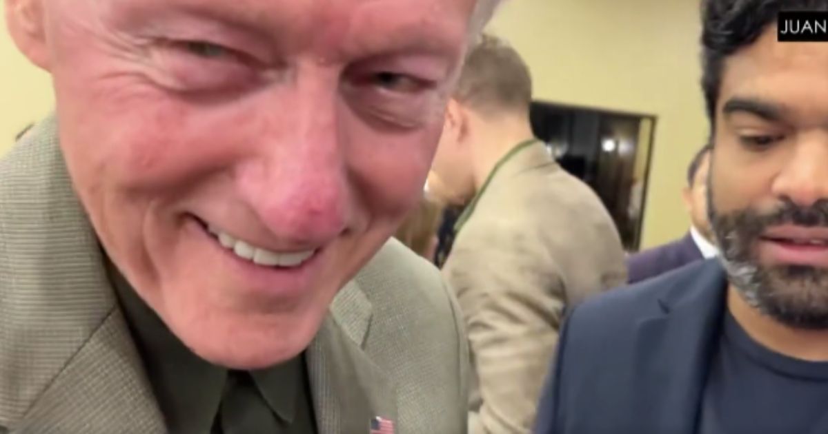 Former President Bill Clinton reacts to a question during a Democratic campaign event Monday in Laredo, Texas.