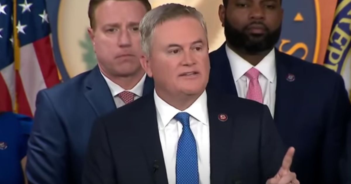 Rep. James Comer from Kentucky discusses the Biden family's business dealings during a press conference.