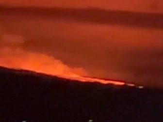 A view of eruption activity at the Mauna Loa volcano Monday in Hawaii.