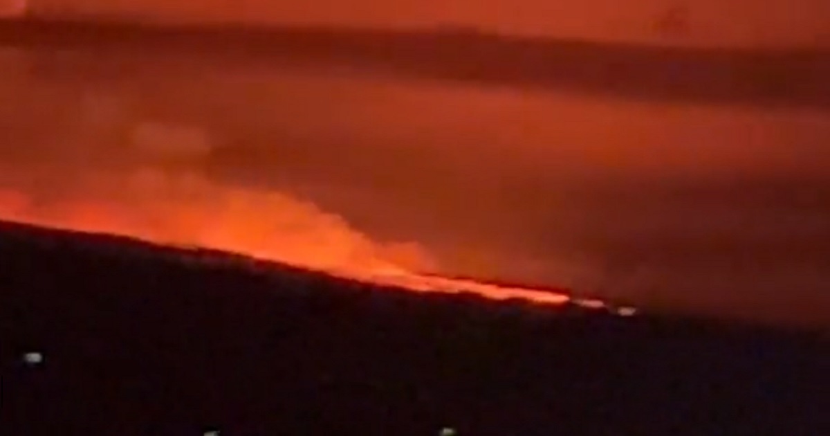 A view of eruption activity at the Mauna Loa volcano Monday in Hawaii.