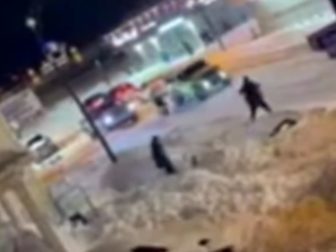 A video uploaded to Twitter shows shop owners in Buffalo, New York, firing guns to protect their stores from looters in the city.