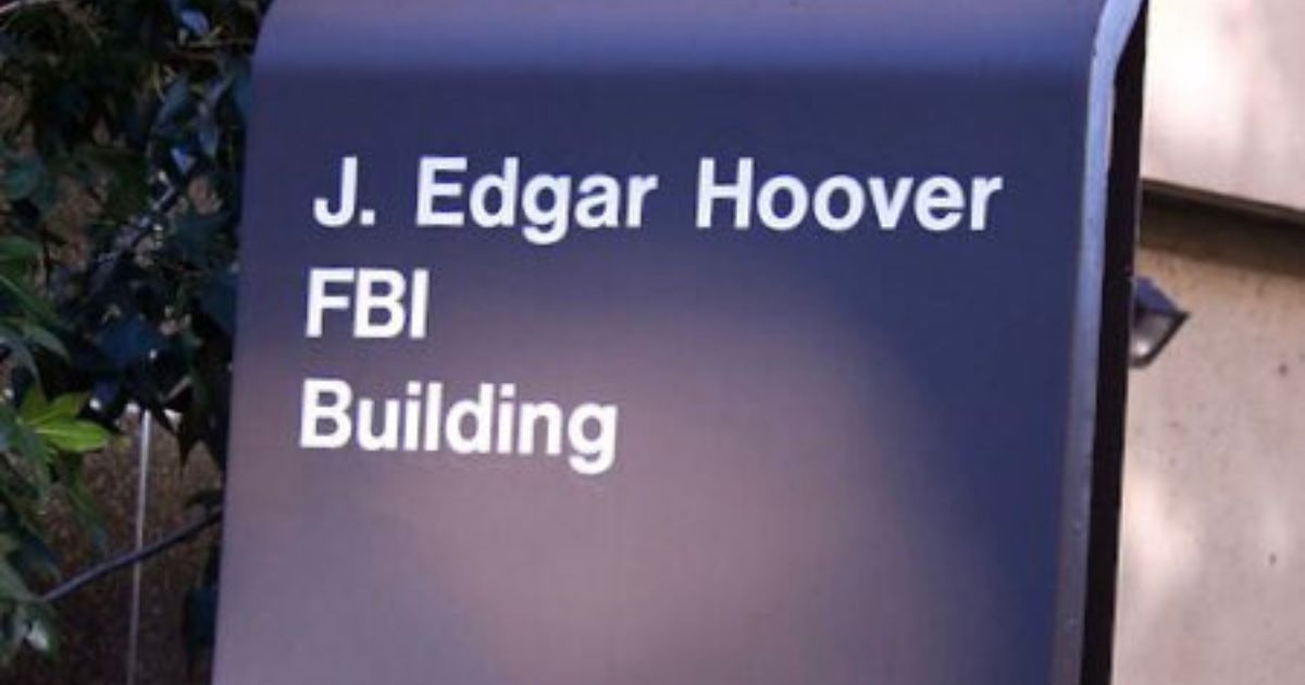 The above image is of an FBI sign.