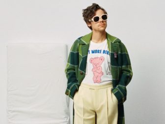 Singer Harry Styles is seen in a Gucci ad.