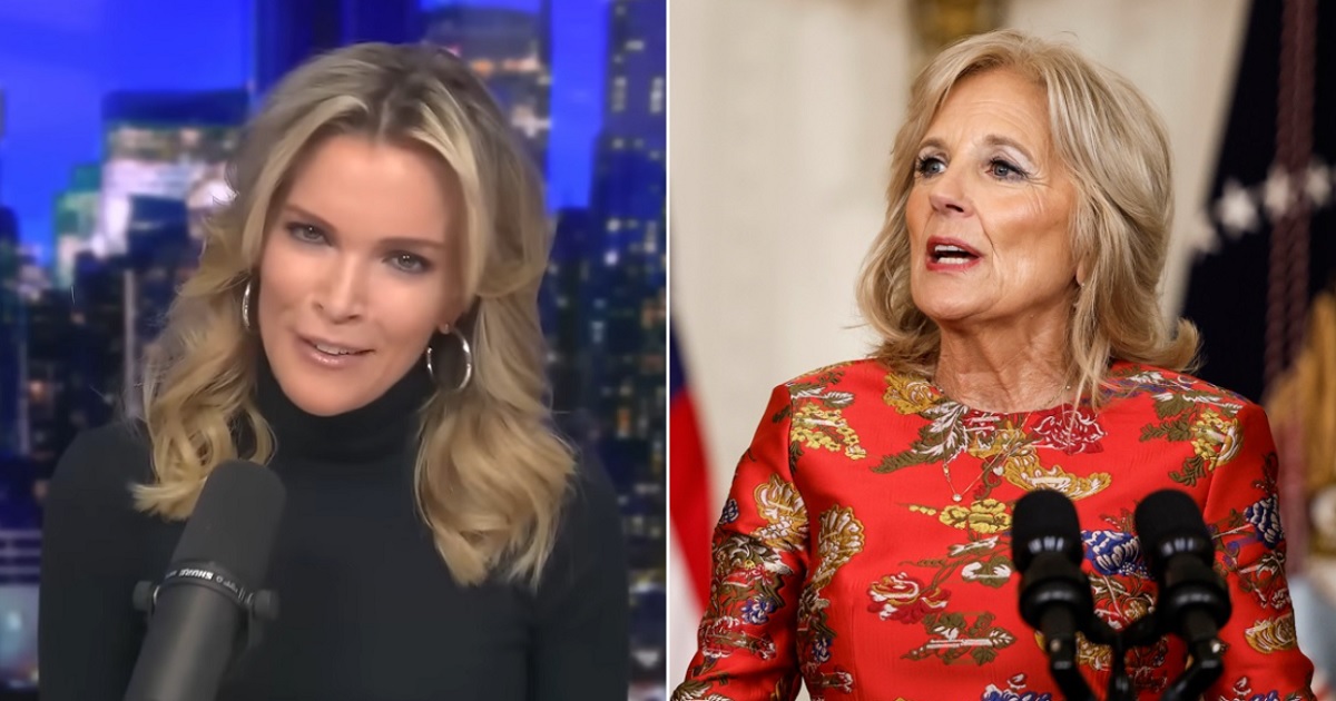 Conservative media personality Megyn Kelly, left; first lady Jill Biden, right.