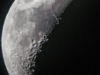 Picture of the Moon from Earth at night