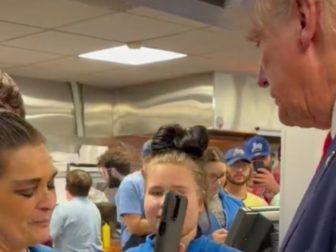 On Saturday, while visiting a local burger restaurant in South Carolina, a worker asked to pray with former President Donald Trump.