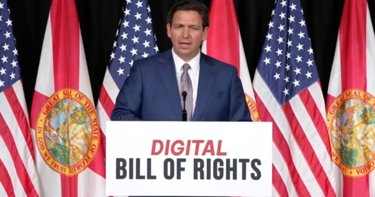 On Wednesday, Florida Gov. Ron DeSantis gave a speech announcing his proposed plan for a "Digital Bill of Rights" to protect the people of Florida from Big Tech.