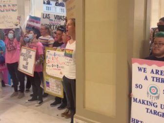 On Monday, protestors who disagree with an Oklahoma bill that bans "gender transition" surgery on minors, invaded the state Capitol building, chanting "We are Oklahoma."