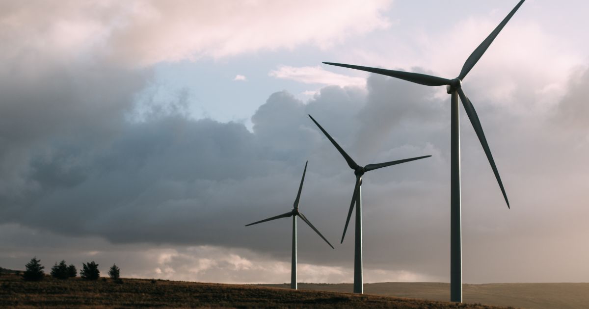 Picture of three wind turbines.