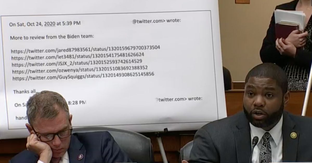 Florida Rep. Byron Donalds, right, speaks during a Wednesday committee hearing.