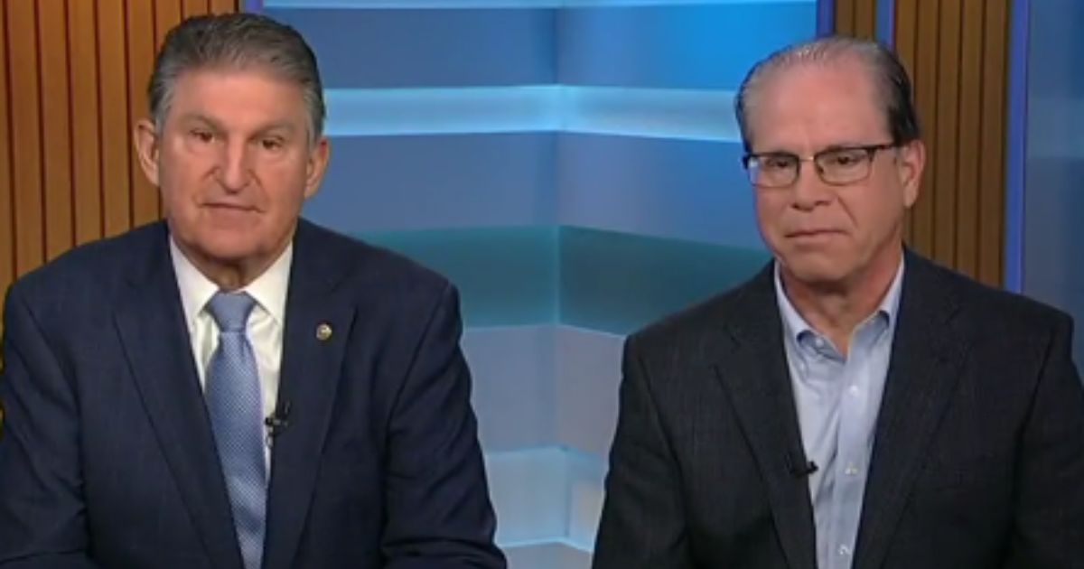 Democratic Sen. Joe Manchin, left, and Republican Sen. Mike Braun, right, speak with Fox News' Bill Hemmer.