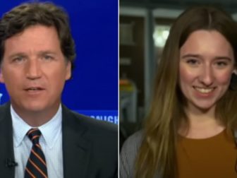 Fox News host Tucker Carlson interviews student body president Alison Perfater about the nonstop Christian meeting that is taking place in Kentucky.