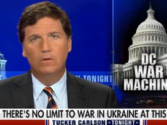 Fox News' Tucker Carlson delivers his monologue Thursday on "Tonight with Tucker Carlson."