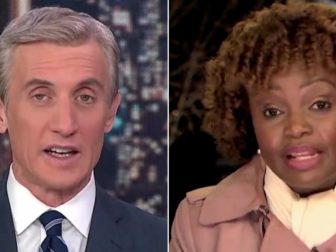 Even Dan Abrams, left, of liberal-leaning News Nation called Karine Jean-Pierre's statement "gibberish."