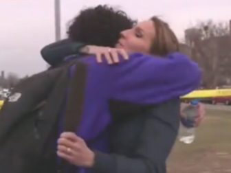 On Wednesday, Fox correspondent Alicia Acuna was reporting on a school shooting at a Denver high school when her son, who she had not seen since the incident walked by. Acuna stopped her reporting to embrace him.