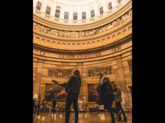 This Twitter screen shot from 'Let Us Worship' founder Sean Feucht shows a performance in Washington, D.C.