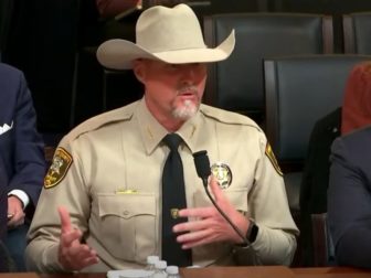 Pinal County, Arizona, Sheriff Mark Lamb testifies Tuesday before the House Committee on Homeland Security.