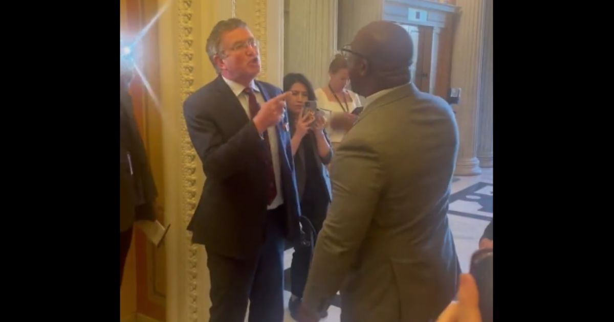 Republican Rep. Thomas Massie of Kentucky argued with Democratic Rep. Jamaal Bowman about gun control in the halls of the U.S. Capitol on Wednesday.