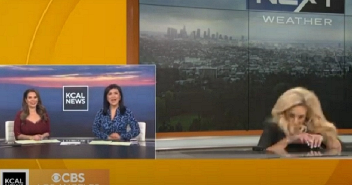 Meteorologist Alissa Carlson of KCAL-TV in Los Angeles suffers a medical episode on the air Saturday morning.