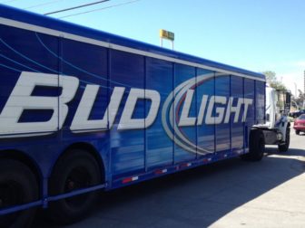 Bud Light truck in Austin